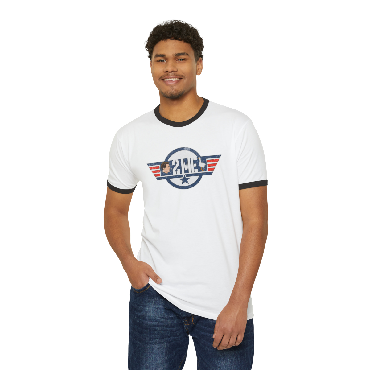 Goose (weathered) - Unisex Cotton Ringer T-Shirt