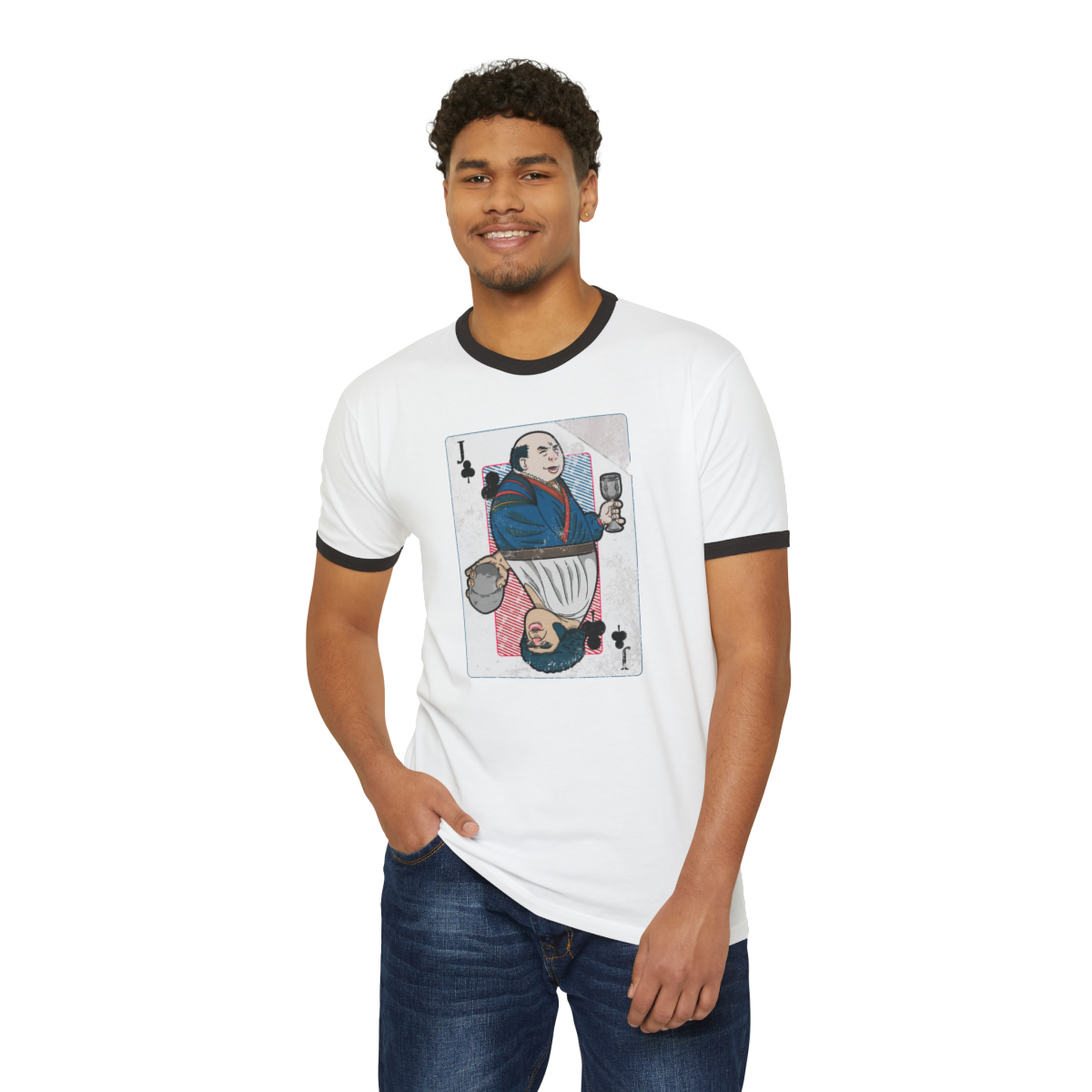 Jack of Clubs - Unisex Cotton Ringer T-Shirt