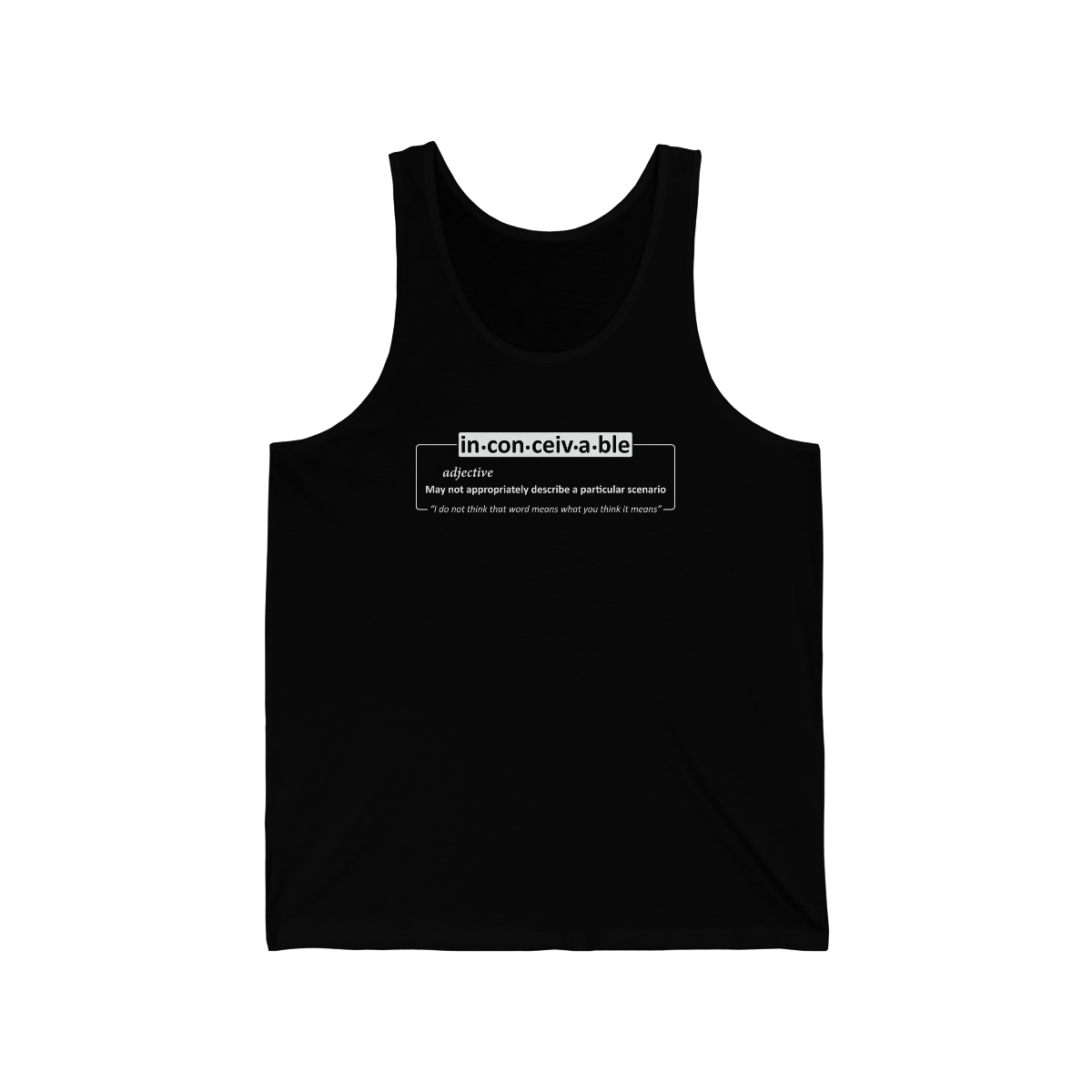 Inconceivable (dark shirts) - Unisex Jersey Tank