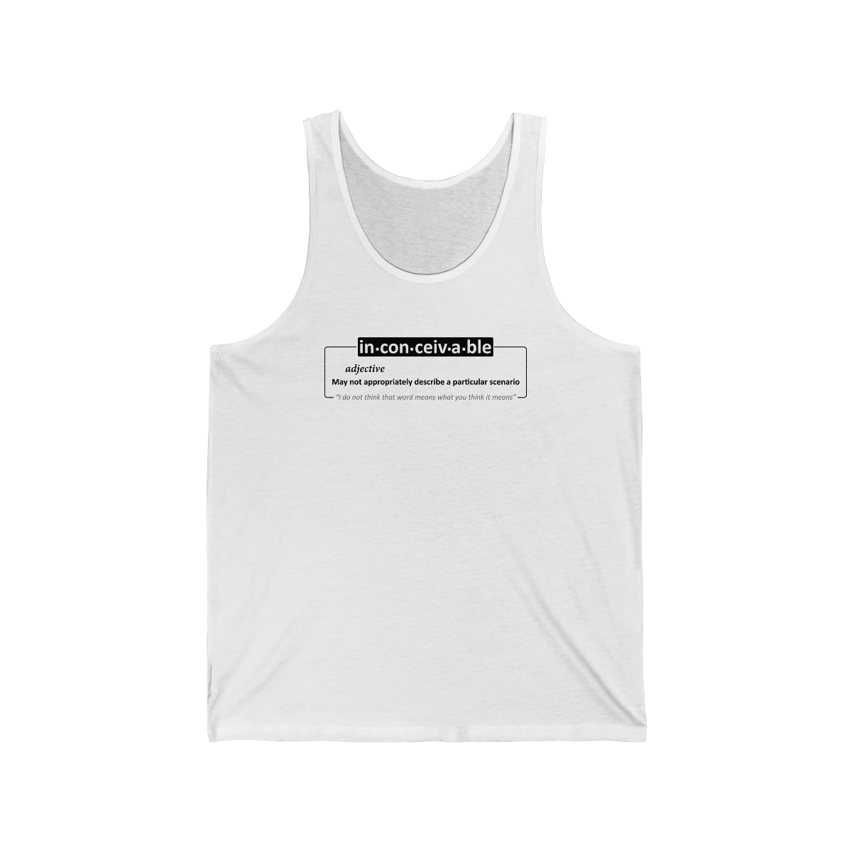 Inconceivable (light shirts) - Unisex Jersey Tank