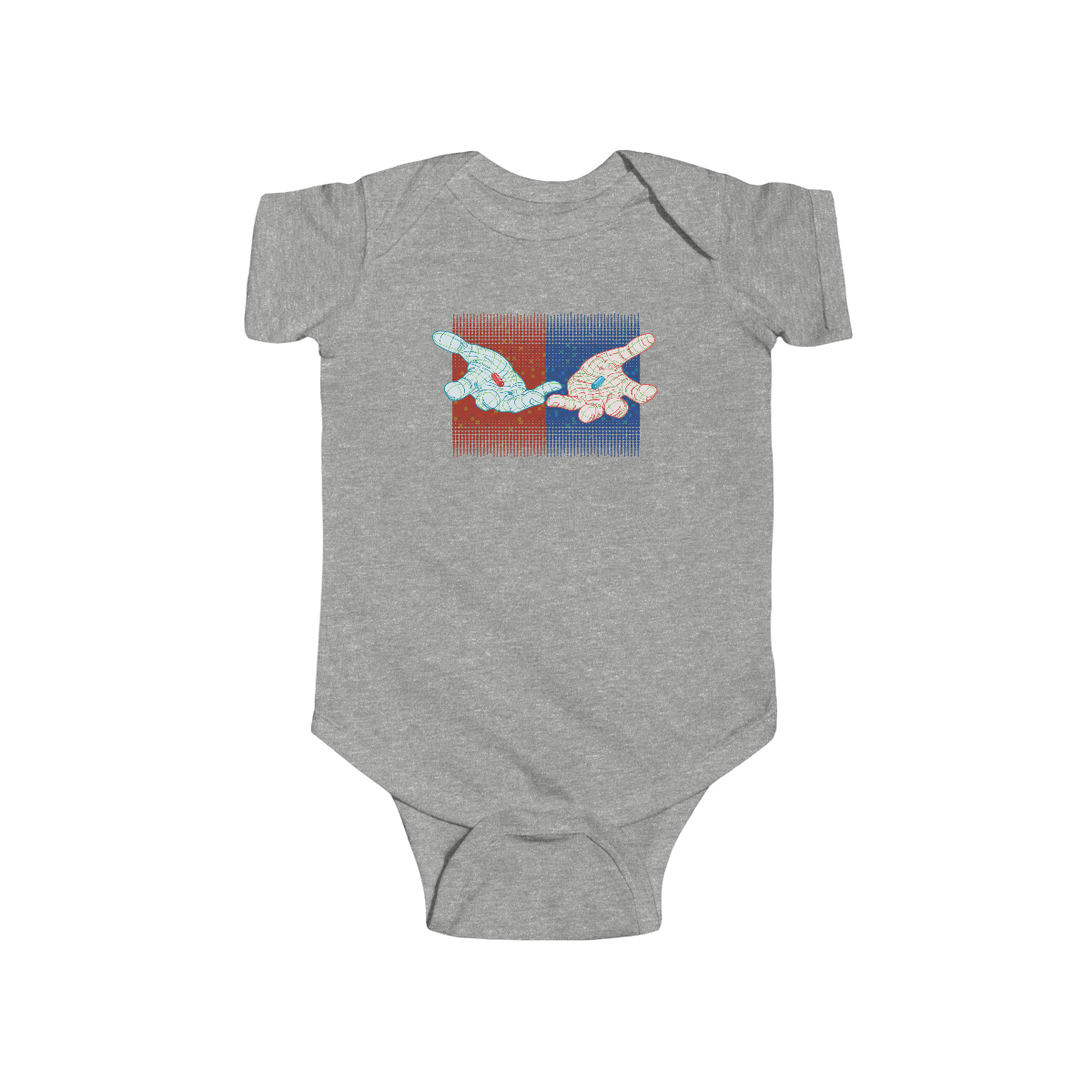 Two Hands (red & blue) - Infant Fine Jersey Bodysuit