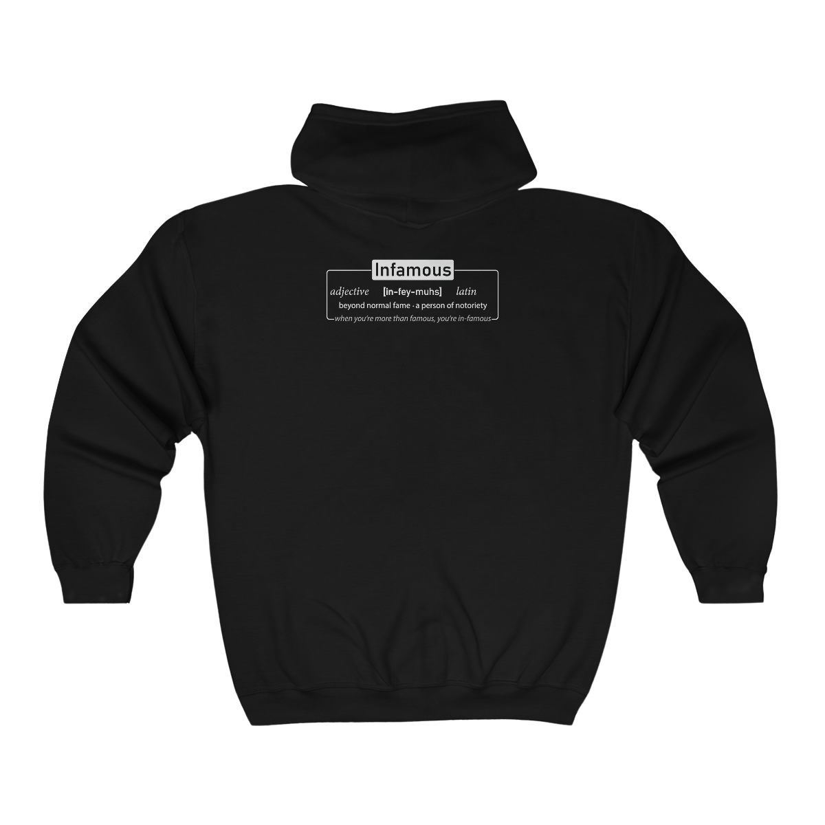 Infamous (dark shirts) - Unisex Heavy Blend™ Full Zip Hooded Sweatshirt