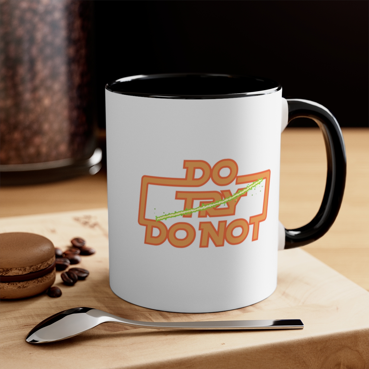 Rules of Trying (orange) - Accent Coffee Mug, 11oz