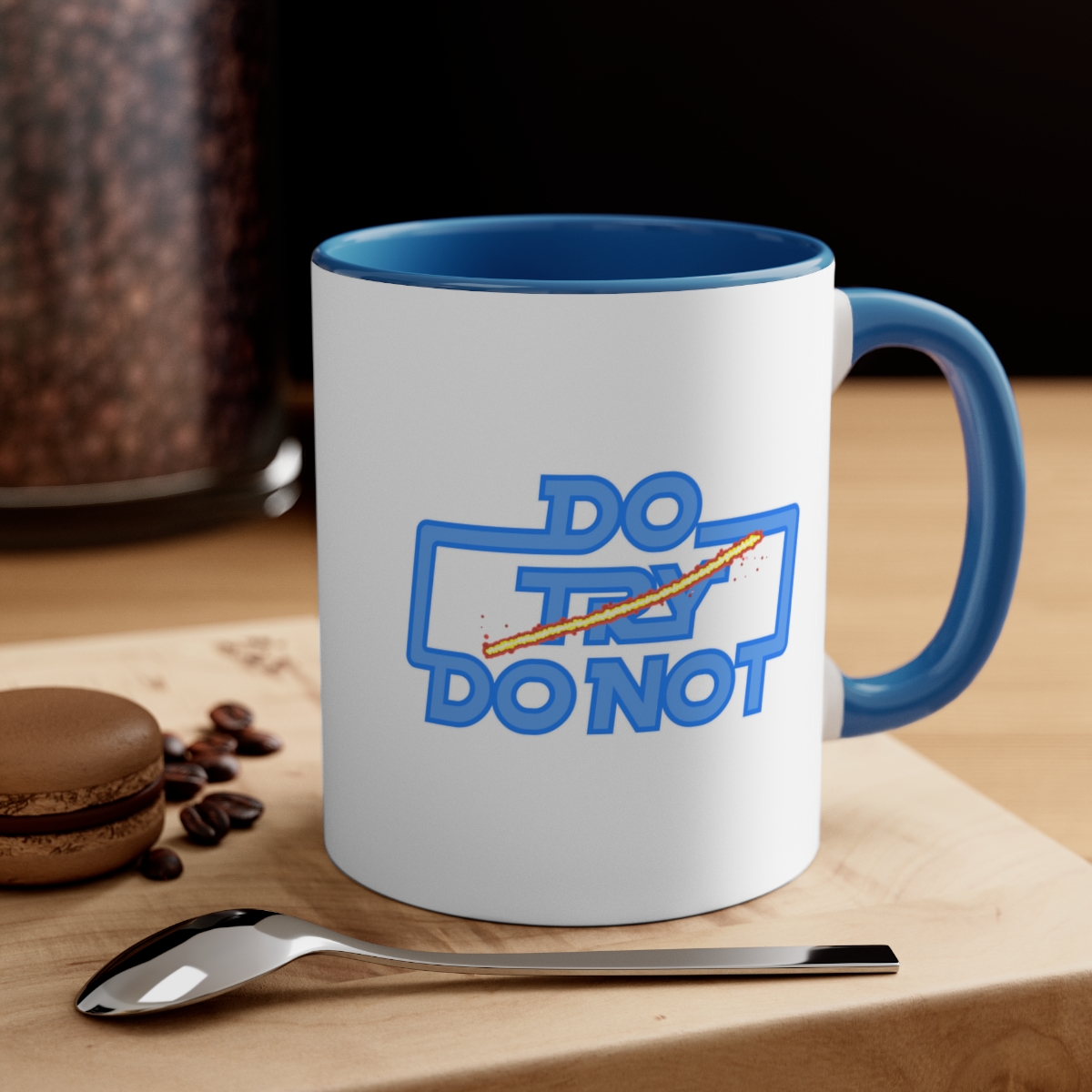 Rules of Trying (blue) - Accent Coffee Mug, 11oz