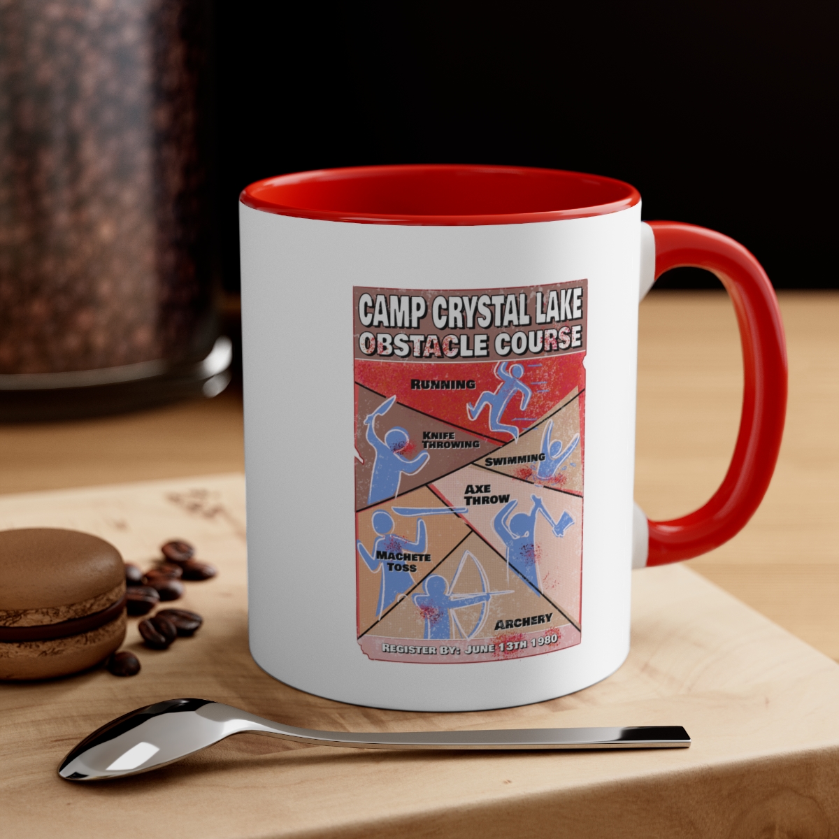 Camp Obstacle Course - Accent Coffee Mug, 11oz